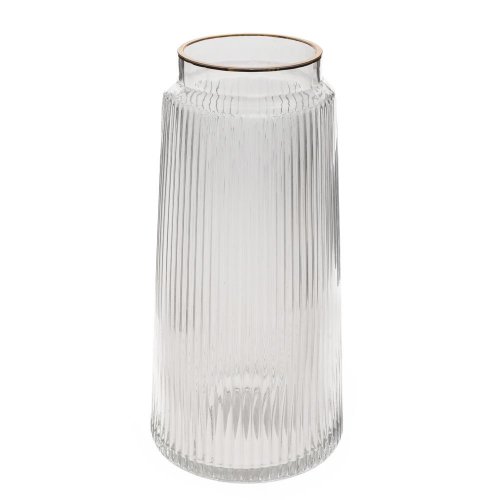 Váza sklo čierna d14h28cm