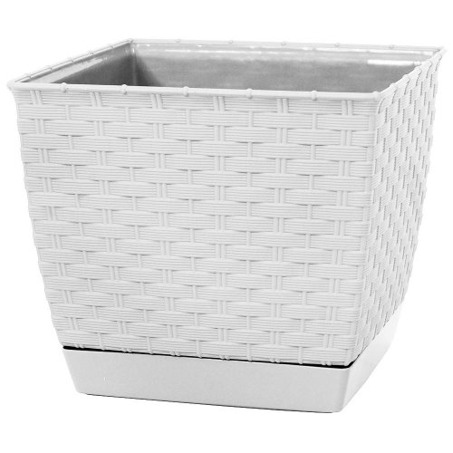 Drlk145 kvetináč ratolla square biely 14,5x14,5xh12,6cm/1,5l