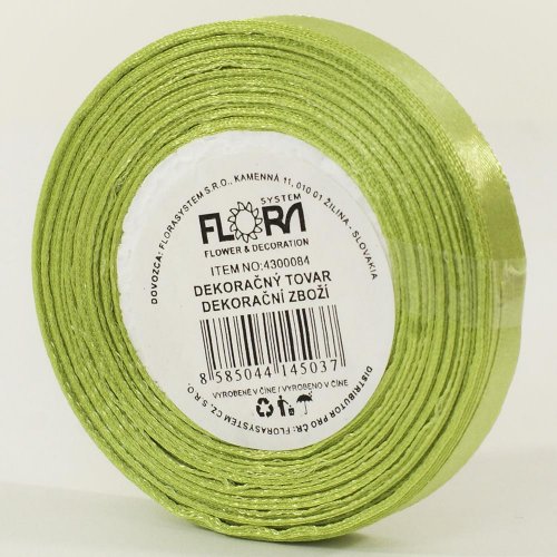 Saten stuha 10mm/15m zelená bl. farba 109