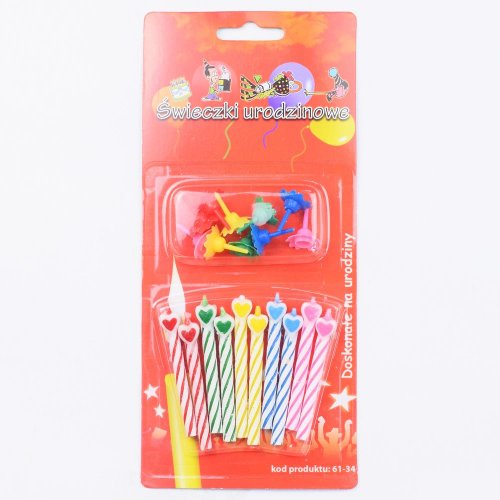 Tortové sviečky srdce 10+10 art.61-34