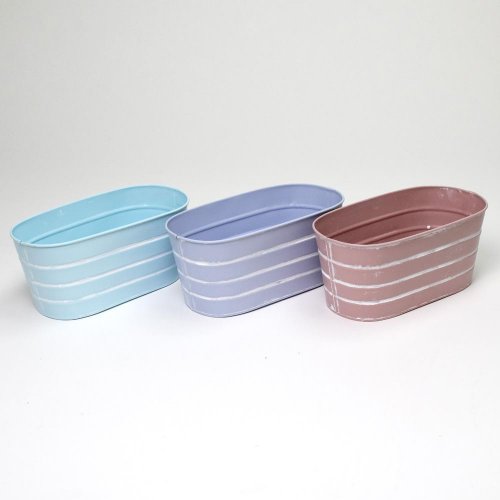 Obal ovál kov mix 3f pruhy v:10x24x12,5cm super cena