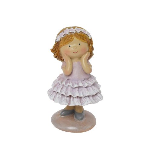 Dievčatko polyrez 6x5,5x10,5cm ružové