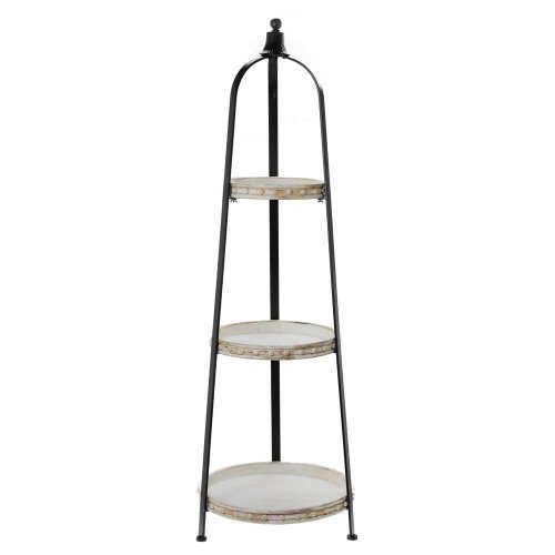 Regál biely 3-podlažia drevo/kov 46*147,5cm - Vianočné dekorácie a ozdoby