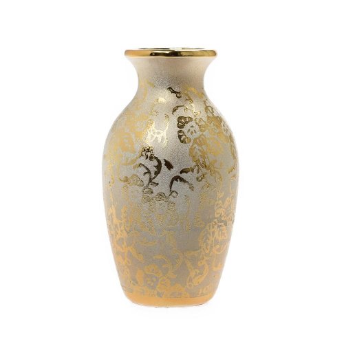 Váza na suché aranž.keram. zlatá 11x11x20cm