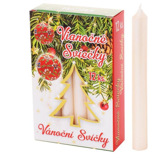 Vianočné sviečky met.perla 12/115