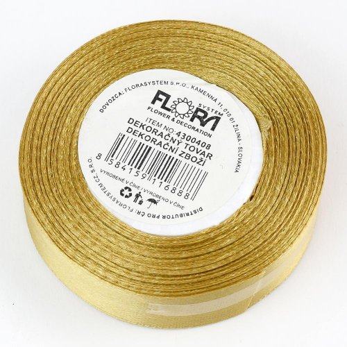Satén stuha 20mm/15m zlatá farba 104