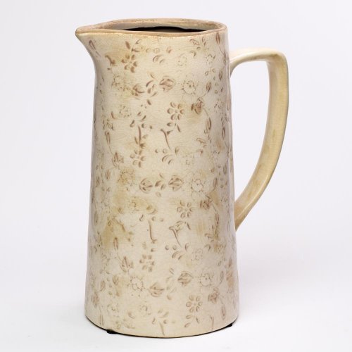 Džbán keramika vzor kvety hnedé 20,5x13,5x25,5cm super cena