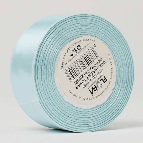 Stuha satén bl.modrá 25mm 15m