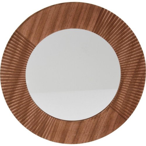 Zrkadlo kruhé 40cm tmavohnedé aae340260