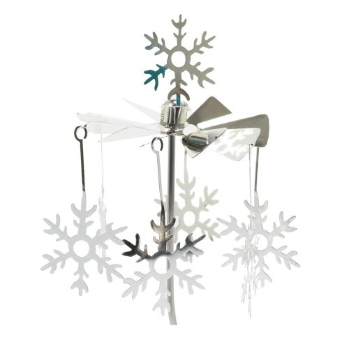 Svietnik anjel chime snowflakes