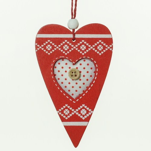 Záves srdce vzor s/2