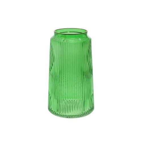 Váza sklo zelená  d13h24cm