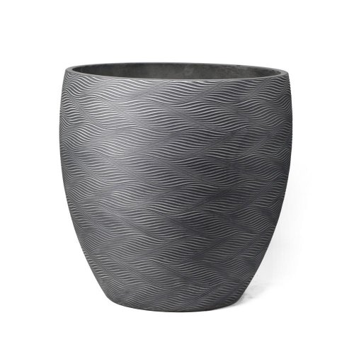 J127 kvetináč + miska kiki antik šedá 34x34cm m