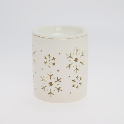 Aromalampa biela vz. vločka porcel 10,5*10,5*13cm