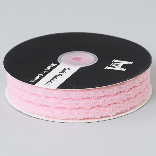 Stuha čipka 30mmx35y ružová