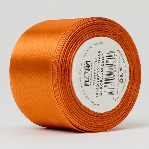 Stuha saten oranž. 38mm 10m
