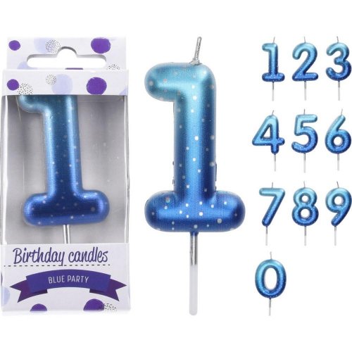 Tortovésviečky čísla 0-9 modre