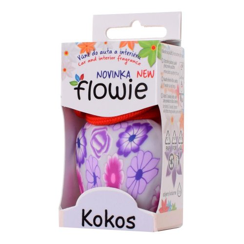 Pevnácenavôňa do auta flowie kokos