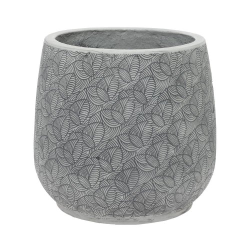 J85 obal leaf šedá 30h24,5cm m