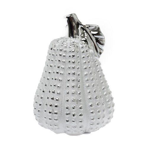 Tekvica keramika 11,5x11,5x16cm strieborná