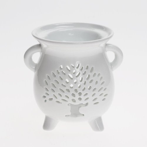 Aromalampa strom porcelán 8x9,5cm biela