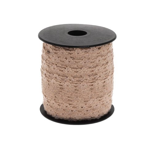 Stuha čipka 9mmx100y krémová