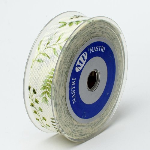 Stuha tex. zelená lúka  mm25x15m