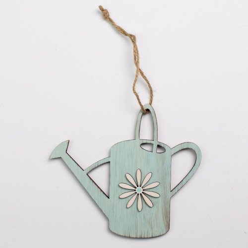 Záves krhla drevo tyrkys 13.5x11.5x0.9cm