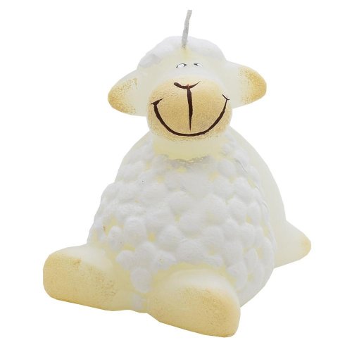 Figurka baranček sediaci biely 7cm
