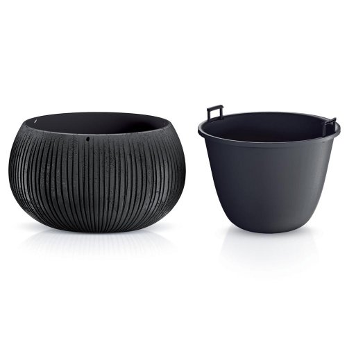 Dkb370 obal+vklad beton bowl čierny 37xv21,8cm