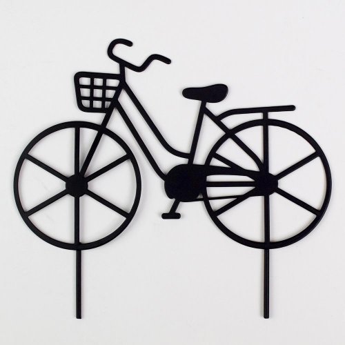 Zápich bicykel kov 18x16cm čierny