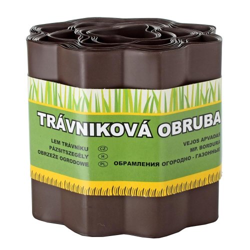 Trávniková obruba hnedá 15cm x 9m