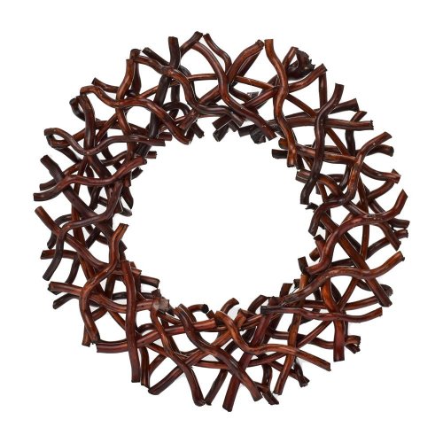 432fl/s veniec s drevo 40x7cm červený