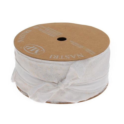 Stuha 5cmx10m biela lesk 4981m