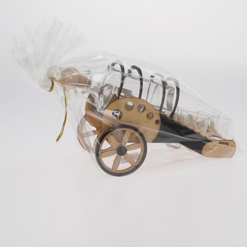 619 delo/poháre drevo+sklo