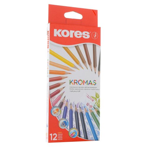 Pevná cena pastelky kromas trojhranné 12ks