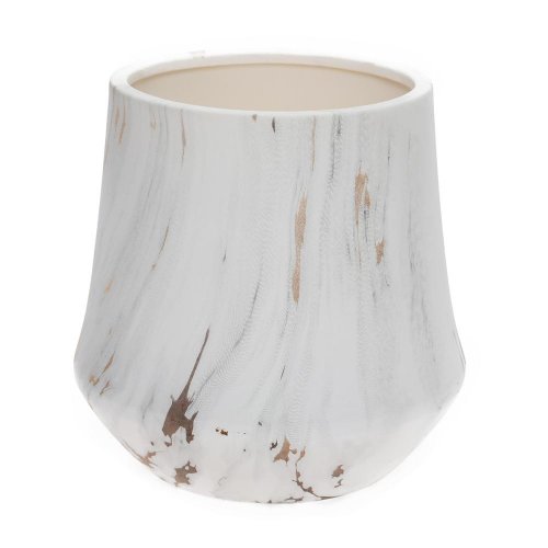 Obal mramor keramika 19x18cm bielozlatá