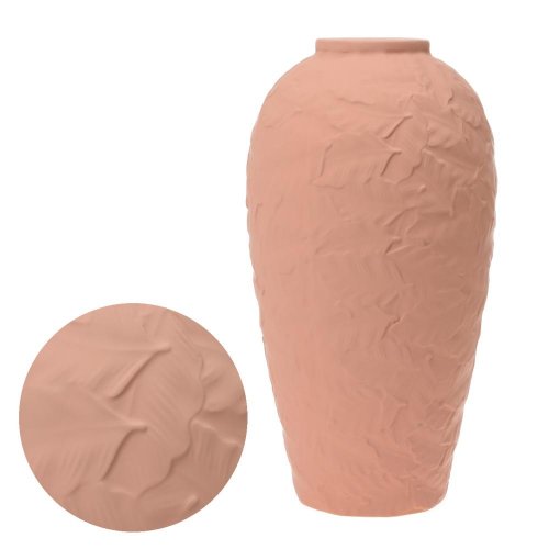 Dóza s poklopom keramika 17x17x33cm ružová