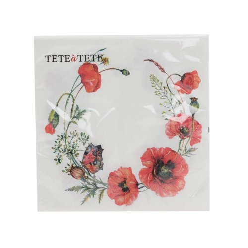 Tl125500 servítky 33x33 cm/20ks/3vrst. maková estetika