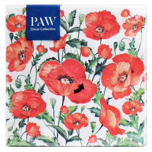 Sdl131000 servítky flanders poppy 3vrs/33x33cm