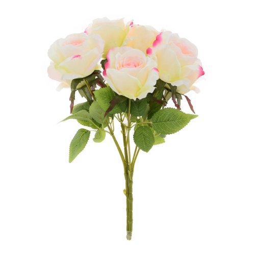 Kytica ruža x7 40cm krém/ruž