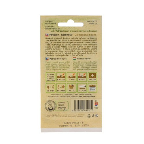 Petržlen záh. kor. olom. dlouhá 5g