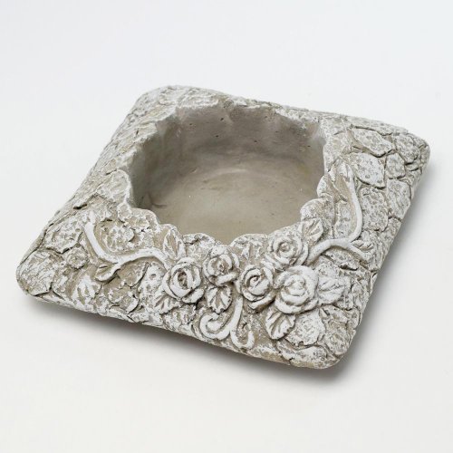 Obal cement šedý 17x17x6cm