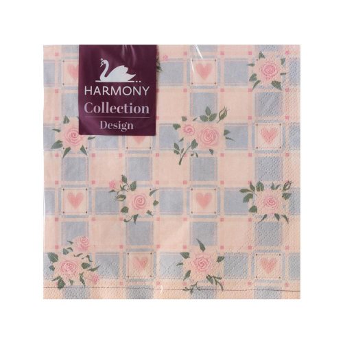 159g33-3 servítky 33x33cm romantic tartan