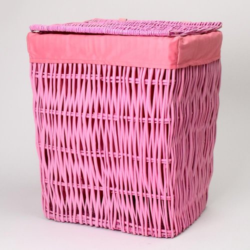 352fl/s prútený koš ružový l:44x35x52cm