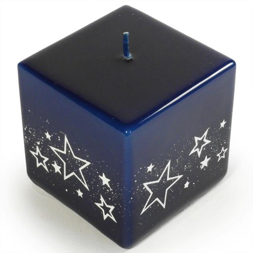 Biele hviezdy kvád.75x75 modrý