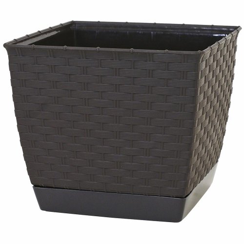 Drlk220 kvetináč ratolla square umbra-hnedý 22x22xh18,9cm/6l