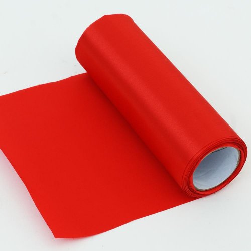 Saten rolka 16cmx6m farba 001 červená