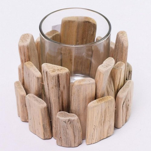 Svietnik 1-sv. drevo 12x12x8cm super cena