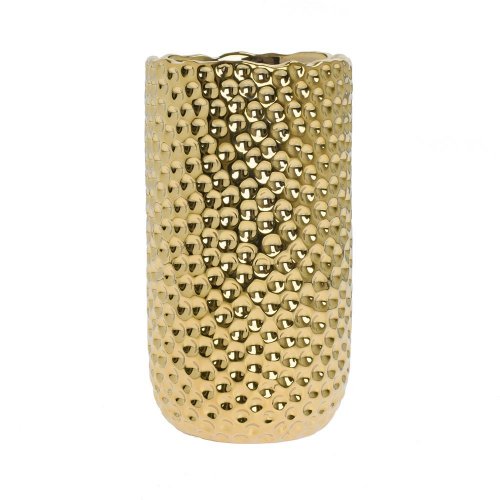 Váza keramika 11x11x20cm zlatá